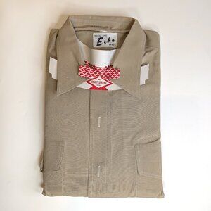 Echo Sanyo military tan long sleeve shirt Size Large
